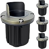 Gardencoin Brass Well Lights Outdoor 12V LED Low Voltage Landscape In Ground Light Waterproof Up Lighting Fixture, Bronze Acc