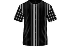 CZICVY Mens Baseball Jersey Plain Baseball Jerseys Short Sleeve Button Shirt Blank Jersey Multiple Colors S-3XL