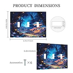 Tewujay Decorative Light Switch Covers 3 Toggle