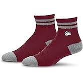 For Bare Feet NCAA MONTANA GRIZZLIES Cozy Two Stripe Quarter Sock Team Color OSFM