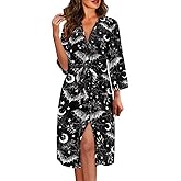 TODIYADDU Robes for Women Long Sleeve Bathrobes with Belt Lightweight Kimono Robes for Fall/Winter S-2XL