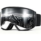 VEWOE Ski Goggles for Men Women,Anti Fog UV Protection Snowboard Goggles for Adult & Youth,OTG Snow Skiing Goggles
