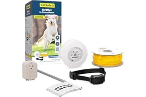 PetSafe YardMax Rechargeable In-Ground Dog Fence (500 Ft 1/3 Acre), Underground Dog Containment Kit, Covers Up to 10 Acres, Electric Pet Collar, from The Parent Company of Invisible Fence Brand