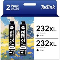 Amazon.com: 232XL Black Ink Cartridges Remanufactured Epson 232 ...