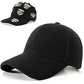 Classic Black Baseball Caps for Men Women Golf Dad Hat Patches Plain Cap Full Surface Hook-and-Loop Adjustable Trucker Hat Patch Hats for Mens Baseball Hats Running Outdoor Activities All Seasons