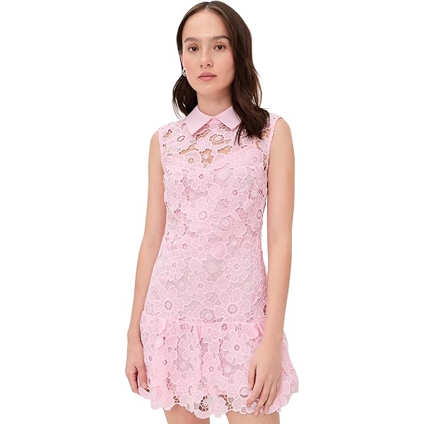 Self Portrait Women's White Guipure Lace Mini Dress, White, 8 at Amazon  Women's Clothing store