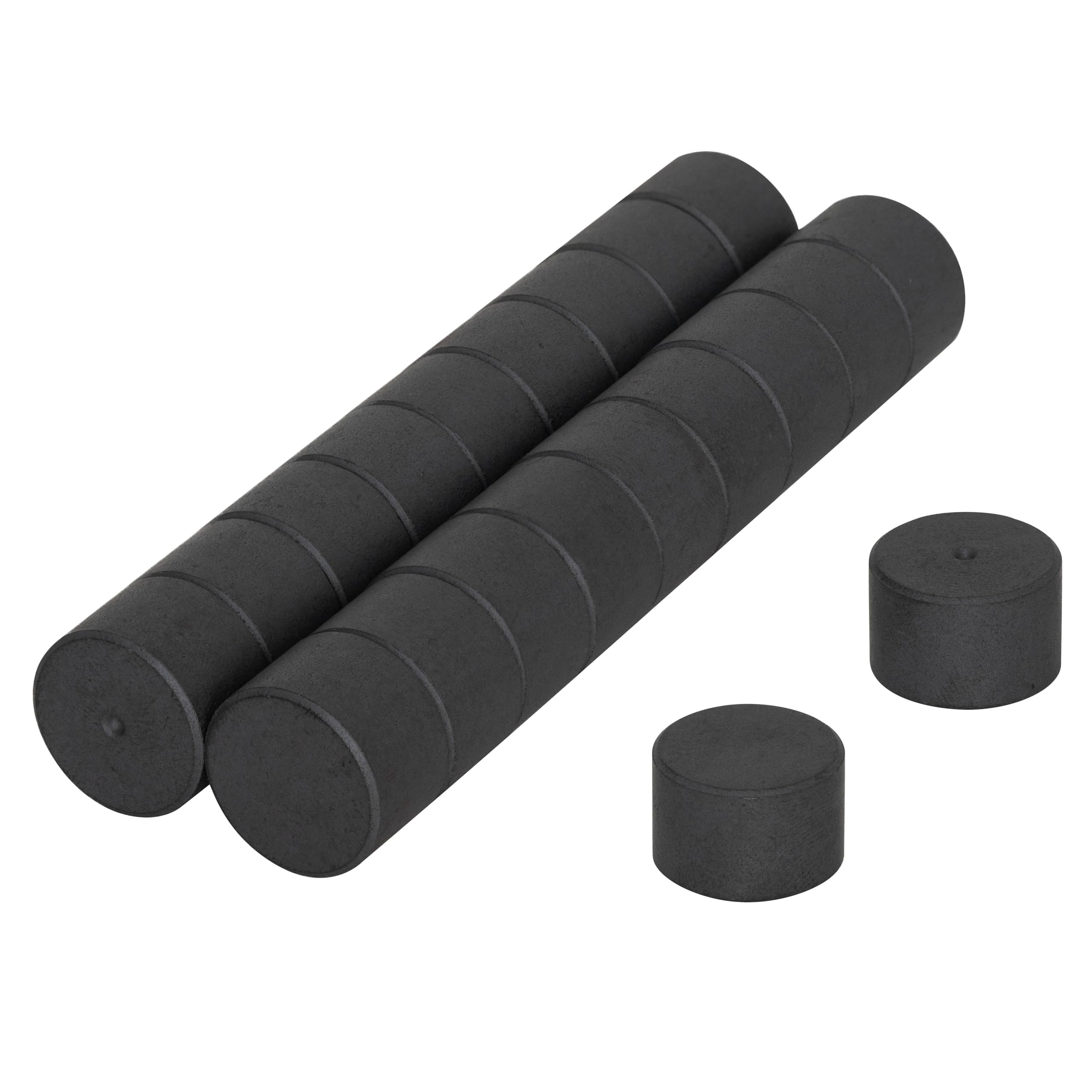 Y10 Ferrite Magnets for Arts, Crafts, Model Making, DIY and Hobbies - 15mm dia x 10mm thick - 0.335kg Pull - Pack of 200