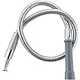 Replacement B-0044-H Pre-Rinse Hose for T&S Brass, 44 Inches Flexible Stainless Steel commercial sink sprayer Hose with Heat Resistant Gray Handle