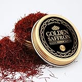 Golden Saffron, Finest Pure Premium All Red Saffron Threads, Grade A+ Super Negin, Non-GMO Verified. For Tea, Paella, Rice, D
