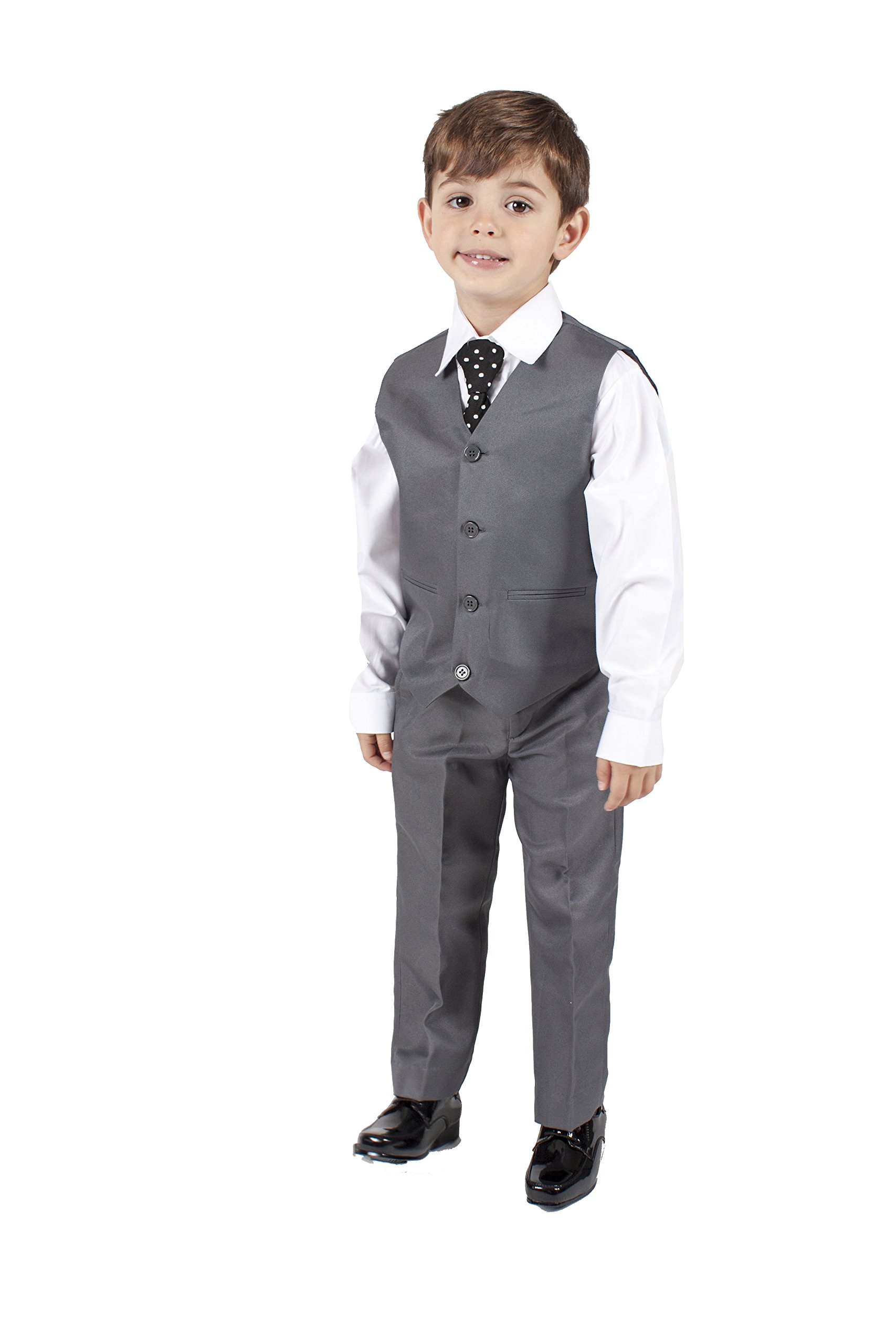 Boys Grey 4 Piece Waistcoat Suit (4-5 Years)