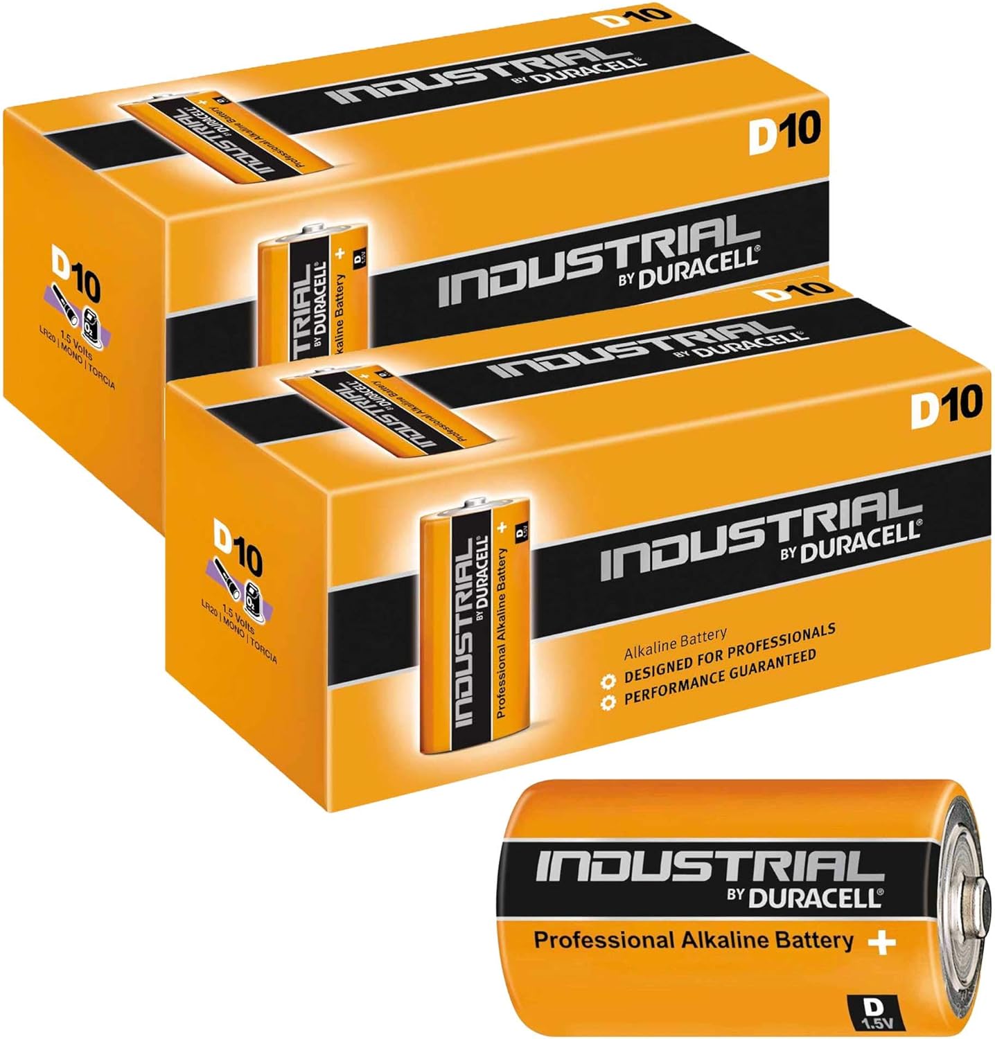 Duracell Industrial Professional Alkaline D Batteries Amazon.co.uk