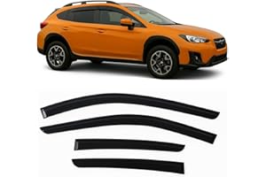 OPTIMAL CO 2018-2023 Tape-On Side Window Deflector Visors for Subaru Crosstrek & for Subaru Impreza Hatchback 2017-2023 Smoke Tinted Rain Guards