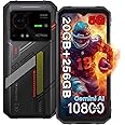 HOTWAV Hyper 7 Rugged Phone 5G(2025), 10800mAh 33W, Camping Light, 64MP + 32MP, 20GB + 256GB/2TB Android 14 Waterproof Smartphone, 6.6" FHD + 120Hz 2K, Fingerprint/Face ID, OTG NFC GPS IP68&IP69k