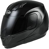 GMAX MD-04 Modular Helmet (Black, Medium) - FMVSS 218 Approved