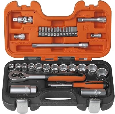 Bahco S330 Socket Set 34 Piece 1/4 and 3/8 Drive