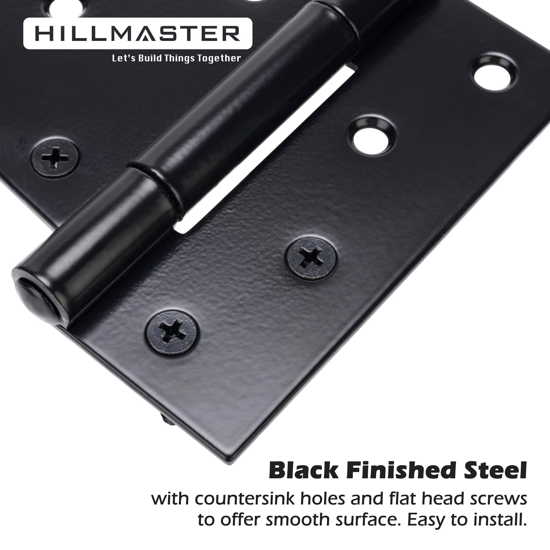 thumbnail image 2 of TAICHEUT 8-Pack Heavy Duty Gate Hinges - 3.5 Inch Barn Style With Screws 2 of 14