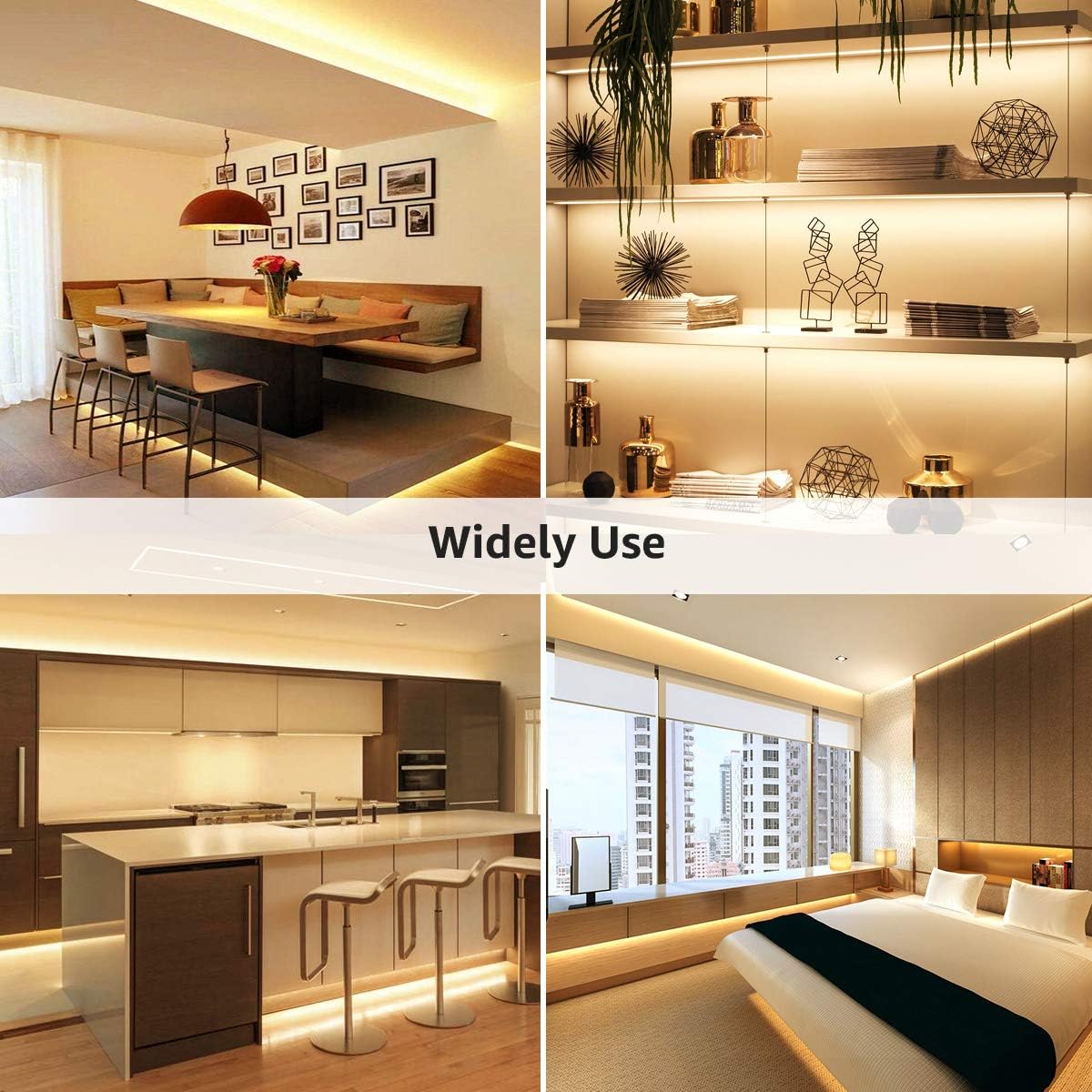 Lepro Warm White LED Strip Lights 5M (No Plug, Striplight Only), 300 LEDs, 2300lm, 3000K - Image 5