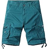 DONGD Mens Camo Cargo Shorts Relaxed Fit Outdoor Cotton Twill Cargo Shorts