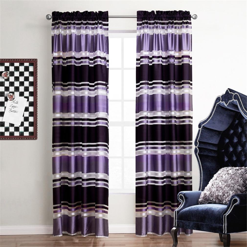 Purple 140 160cm Tsjt Bedrooms Blackout Eyelet Curtains Pair Of