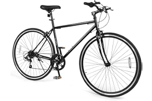 Goplus Mountain Bike, 26" Cycling Bicycle w/ 6-Speed Drivetrain, Front and Rear Dual Brakes, Adjustable Seat, All-Terrain Tir
