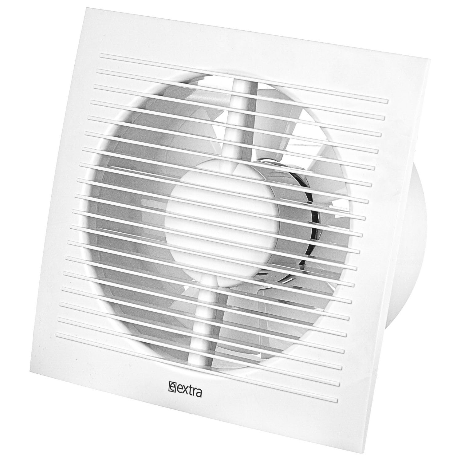 Steinberg14 White 150mm Bathroom Fan - Bathroom Extractor Fan - Wall Ventilation Fan - 6 inch Exhaust Fan for Ventilation in Bathroom, Kitchen and Toilet - Ventilator Against Moisture