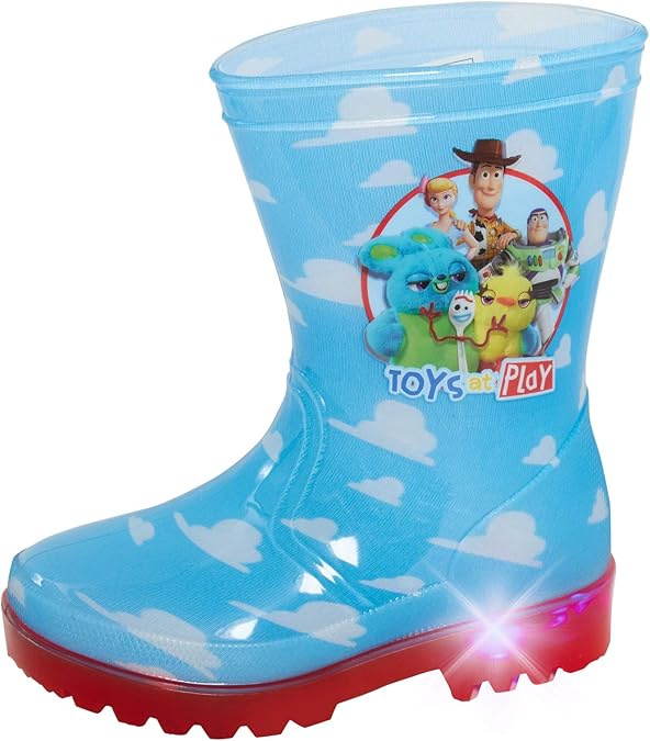 Disney Toy Story Light Up Wellington Boots Kids Boys Girls Rain Snow