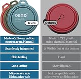 OHMO Collapsible Dog Bowl Large 800ml with Carabiner Peacock Blue view 3