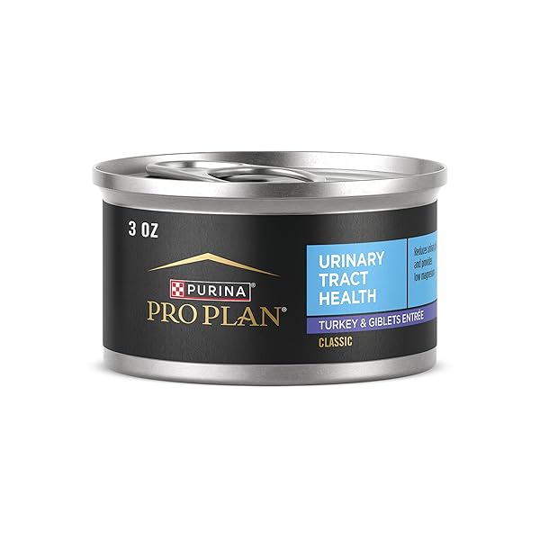 PURINA PRO PLAN URINARY TRACT HEALTH TURKEY AND GIBLETS ENTREE CLASSIC WET CAT FOOD PATE – (PACK OF 24) 3 OZ. PULL-TOP CANS