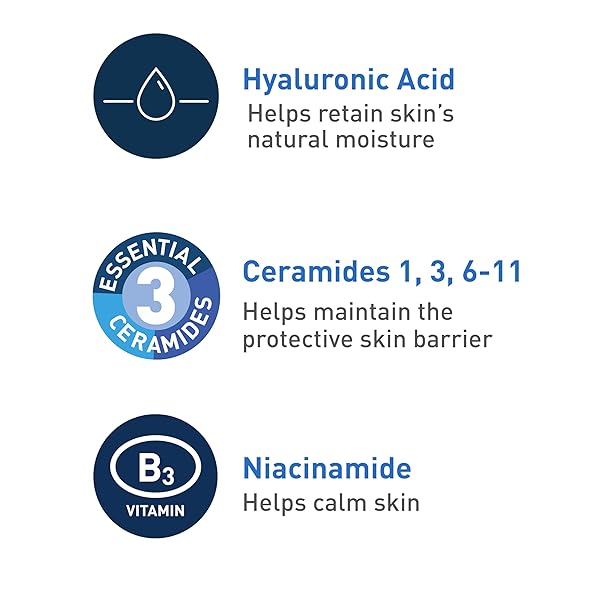 CERAVE FOAMING FACIAL CLEANSER, DAILY FACE WASH FOR OILY SKIN, HYALURONIC ACID + CERAMIDES + NIACINAMIDE, FRAGRANCE FREE & PARABEN FREE, NON-DRYING OIL CONTROL FACE WASH, 19 FLUID OUNCE