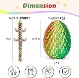 YILCER 4Pcs 3D Printed Dragon Eggs Inside Dragon Easter Gift Set Multicolor view 3