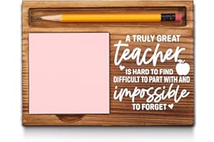 AKEKE Teacher Sticky Note Holder, Thanks Male Teacher Appreciation Gifts Ideas, Teacher Desk Supplies Set, Thank You Teacher Appreciation Gifts from Student Self-Stick Note Pad Holders GSH21