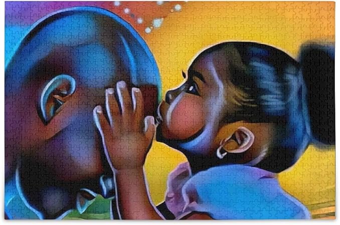 Amazon ジグソーパズル 1000ピース 大人 子供 アフリカ系アメリカ人 ブラック かわいい女の子 教育 楽しいファミリーゲーム ジグソーパズル おもちゃ