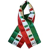 Italy Italian Country Lightweight Flag Printed Knitted Style Scarf 8"x60"