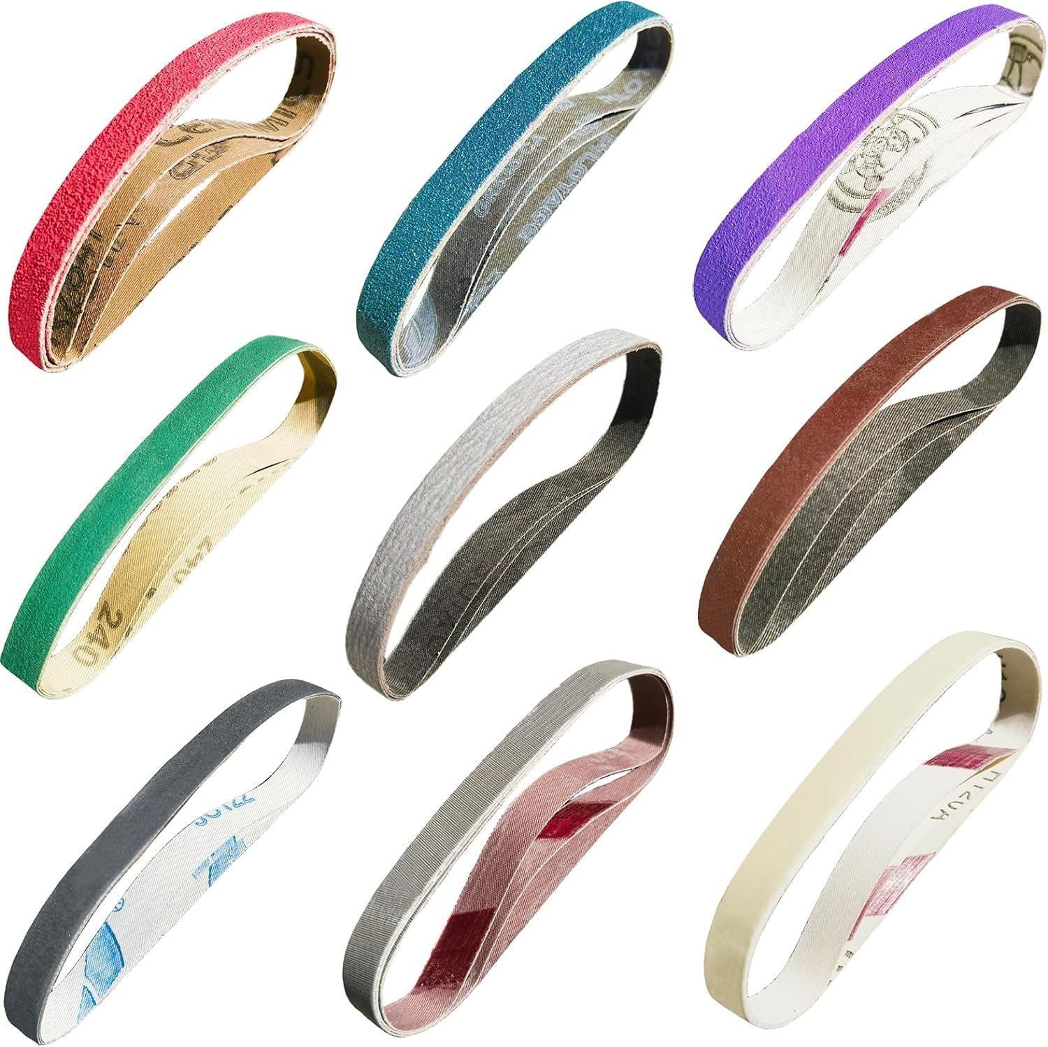 Photo 1 of 18 Pack 1/2" x 12" Replacement Sharpening Belt Kit for Work Sharp Knife & Tool Sharpener (WSKTS & WSKTS-KT/Mk.1 & Mk.2) - 80/120/150/240/320/400/1000/2500/5000 Grits (18)