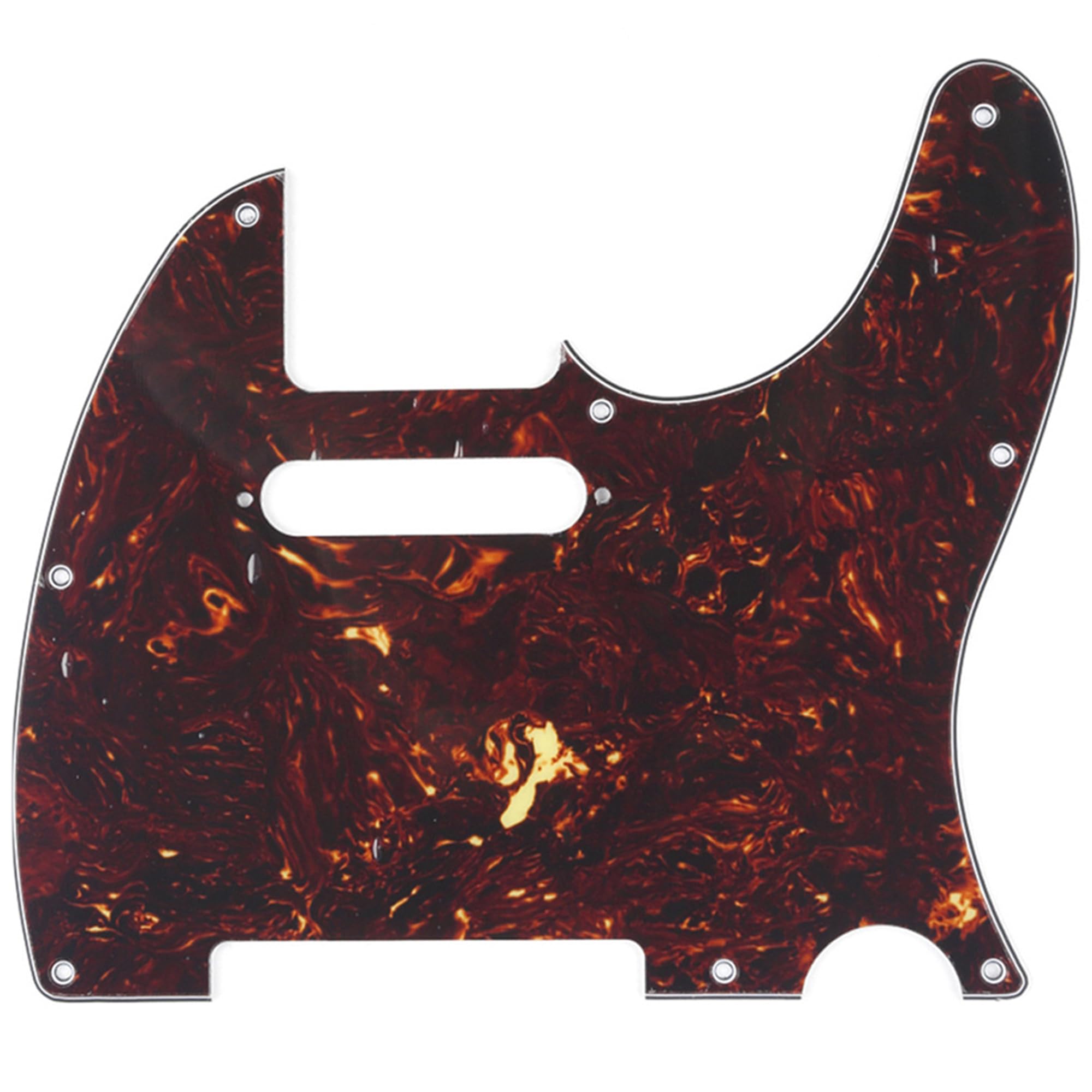 Musiclily 8 Hole Tele Pickguard Scratch Plate for Fender USA/Mexican Standard Telecaster Modern Style Electric Guitar, 4Ply Tortoise Shell โ image 1