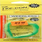 Ike-Con Weedless Worm Fishing Lure, 6-1/4-Inch, Green/Chartreuse