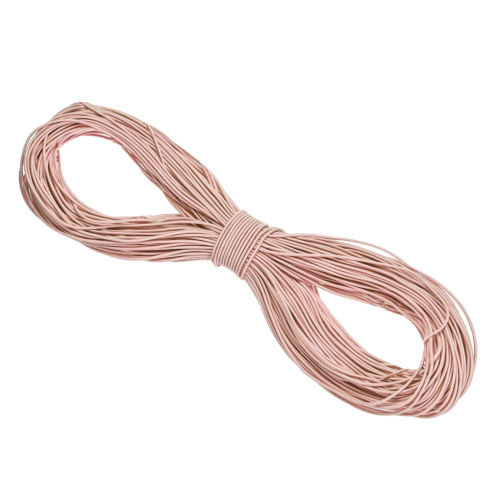 PATIKIL 109 Yards(100m) Bungee Cord Elastic Cord Heavy Stretch String Rope 2mm Apricot for Crafting DIY Sewing Hook Straps Camping Tie Down Strap