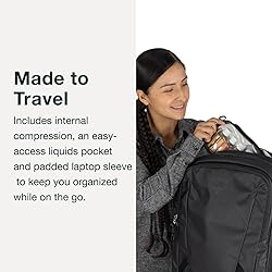 Osprey Transporter Wheeled Carry-On, Raven Black