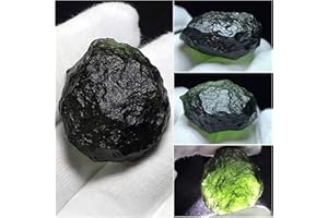 Moldavite Stone, Real Raw Moldavite 1PCS Green Moldavite Czech Meteorite Impact Glass Rough Stone Crystal Energy Moldavite Cr