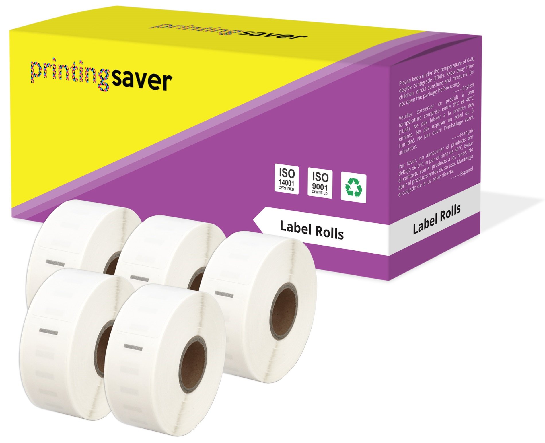 Printing Saver 5X 11352 25 x 54 mm Compatible Return Address Labels Rolls (500 Labels per Roll) for LabelWriter 310 320 330 4XL 400 450 Turbo/Twin Turbo/Duo & Seiko SLP Label Printers