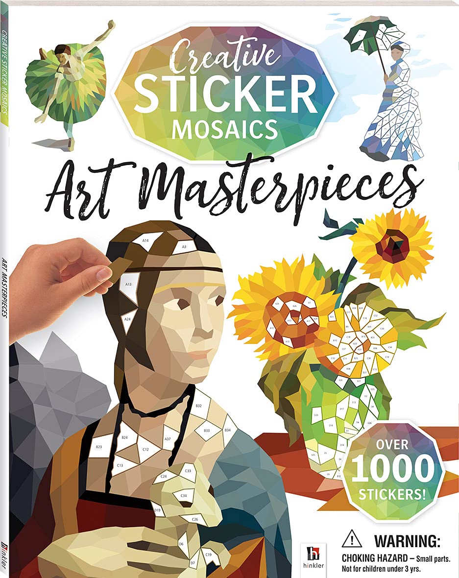 Hinkler - Creative Mosaic Art - Masterpieces by Sticker - Painting with Over 1000 Stickers