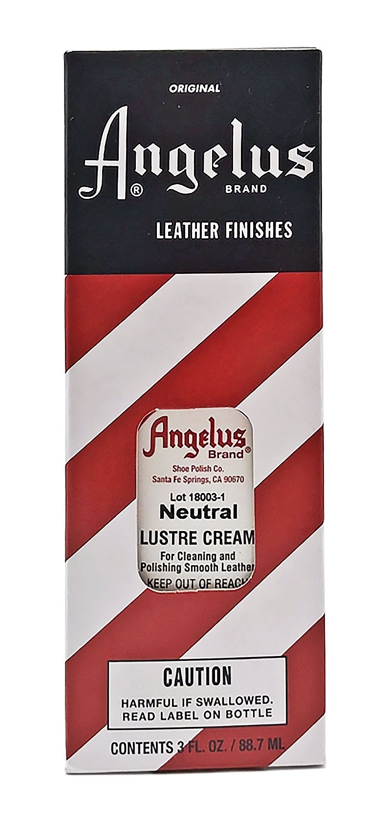 Angelus Leather Lustre Cream Restore Soften Clean Preserve Polish Smooth Leather Color Neutral