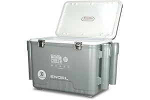 ENGEL Live Bait Cooler PRO for Fishing - Portable Minnow and Bait Bucket with Lithium-Ion Rechargeable Aerator