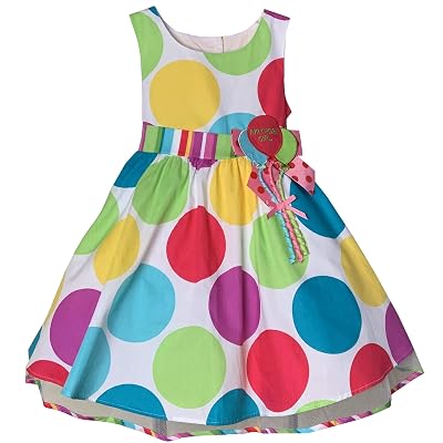 bonnie jean polka dot birthday dress Bonnie Jean Big Girls Sleeveless One-Shoulder Polka-Dot Scuba-Knit Dress