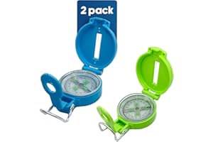 TurnOnSport Lensatic Compass - Hiking & Camping Navigation - Orienteering & Map Reading - Boy Scout & Professional Field Compass