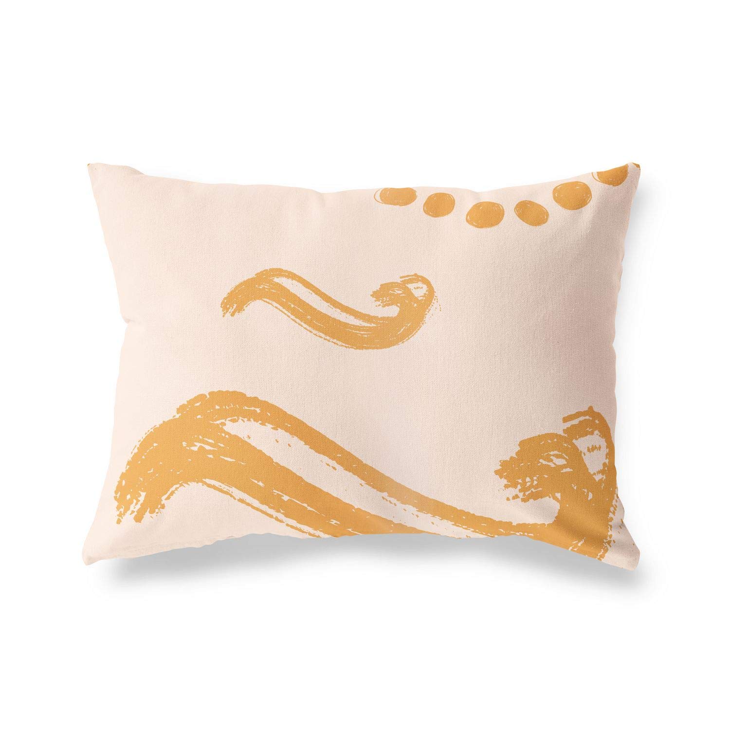 Bonamaison Decorative Cushion Cover Orange & Off White, Throw Pillow Covers, Home Decorative Pillowcases for Livingroom, Sofa, Bedroom, Size: 35x50 Cm - Designed and Manufactured in Turkey