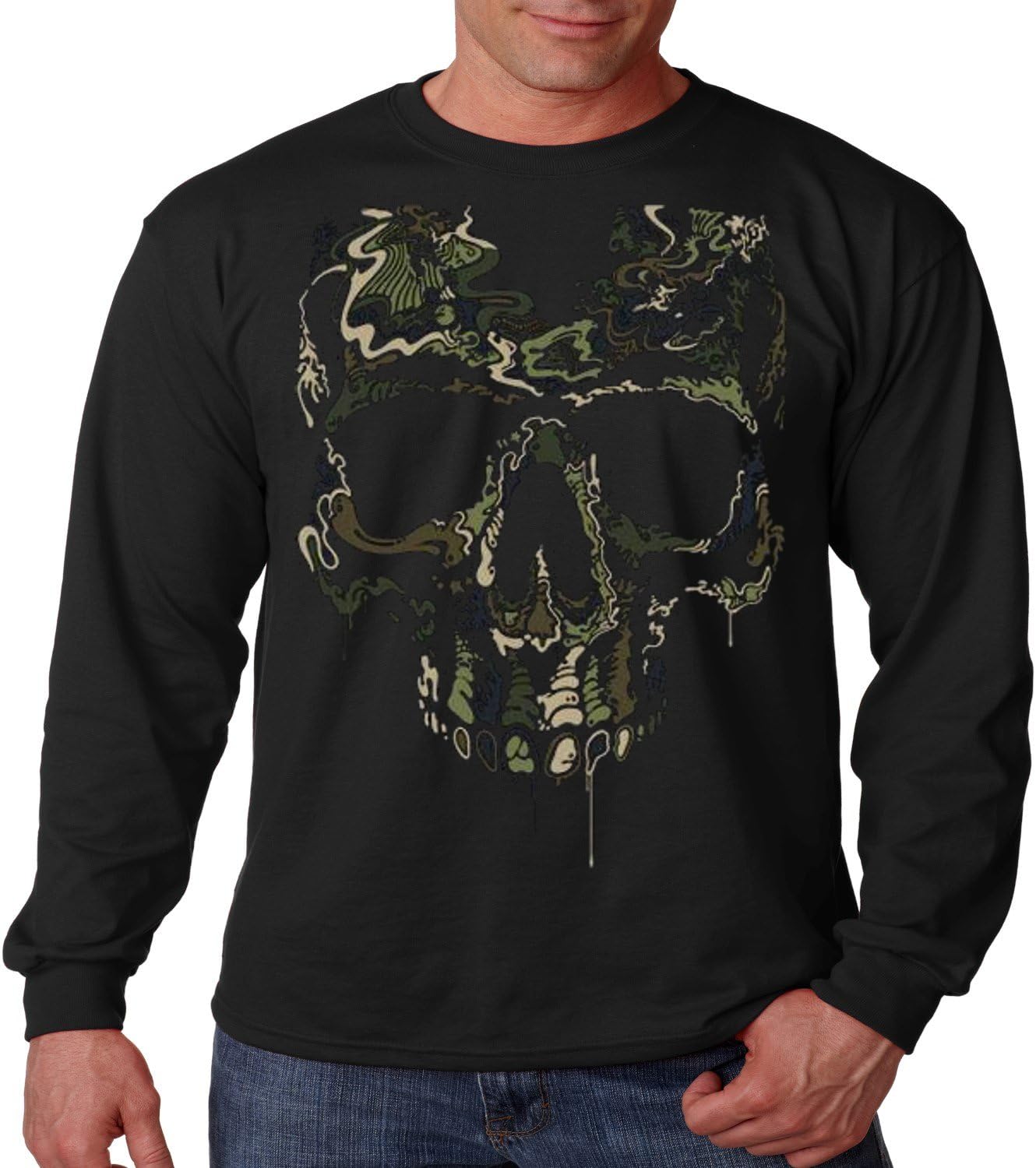 Juiceclouds Cool Long Sleeve Shirt Special Ops Camo Skull Mens S-3XL