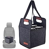Foyego 4 Cup Drink Carrier with Handle, Reusable Insulated Drink Caddy Drink Holder for Car, Folding Portable Coffee Cup Holder Bag for Travel and Delivery