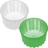 OFXDD Cheese Mold for Cheese Making - Cheese Molds for All Types Soft Cheese - Plastic Ricotta Basket 2 Pcs - Form Mold for F