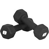 CAP Neoprene Dumbbell Pairs &amp; Sets, Non-Slip Grip, Hex Design